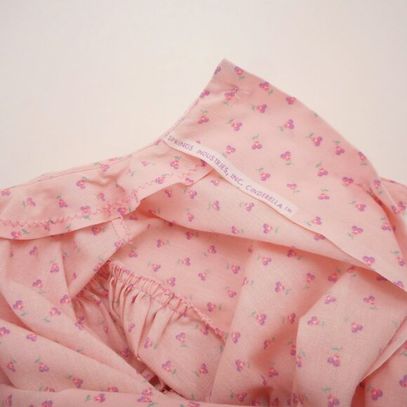 Vintage Handmade Dress Girls Size 5 (approx) Sailor Bib Collar Pink Pansy Floral - Picture 6 of 9